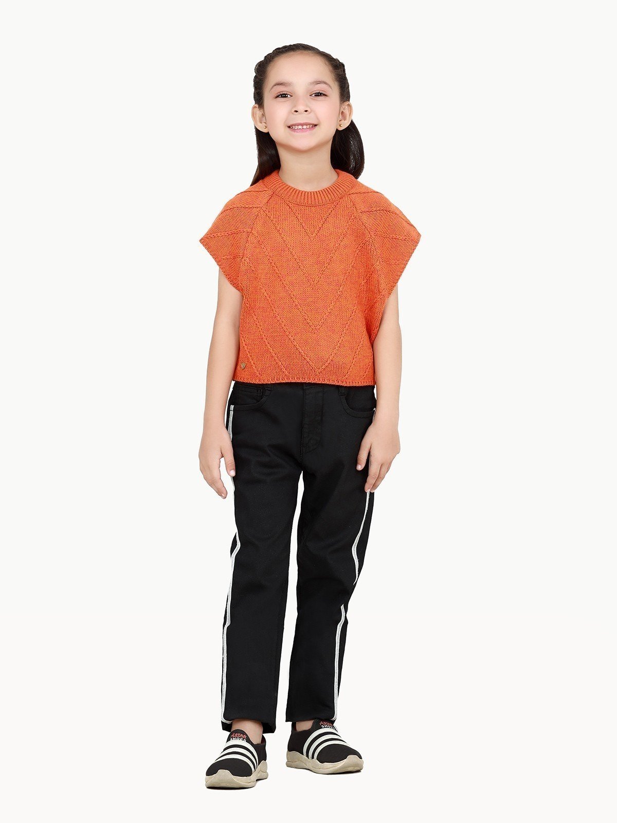 Girl's Orange Sweater - EGTSWT22-007