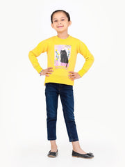 Girl's Yellow Sweatshirt - EGTSS22-005