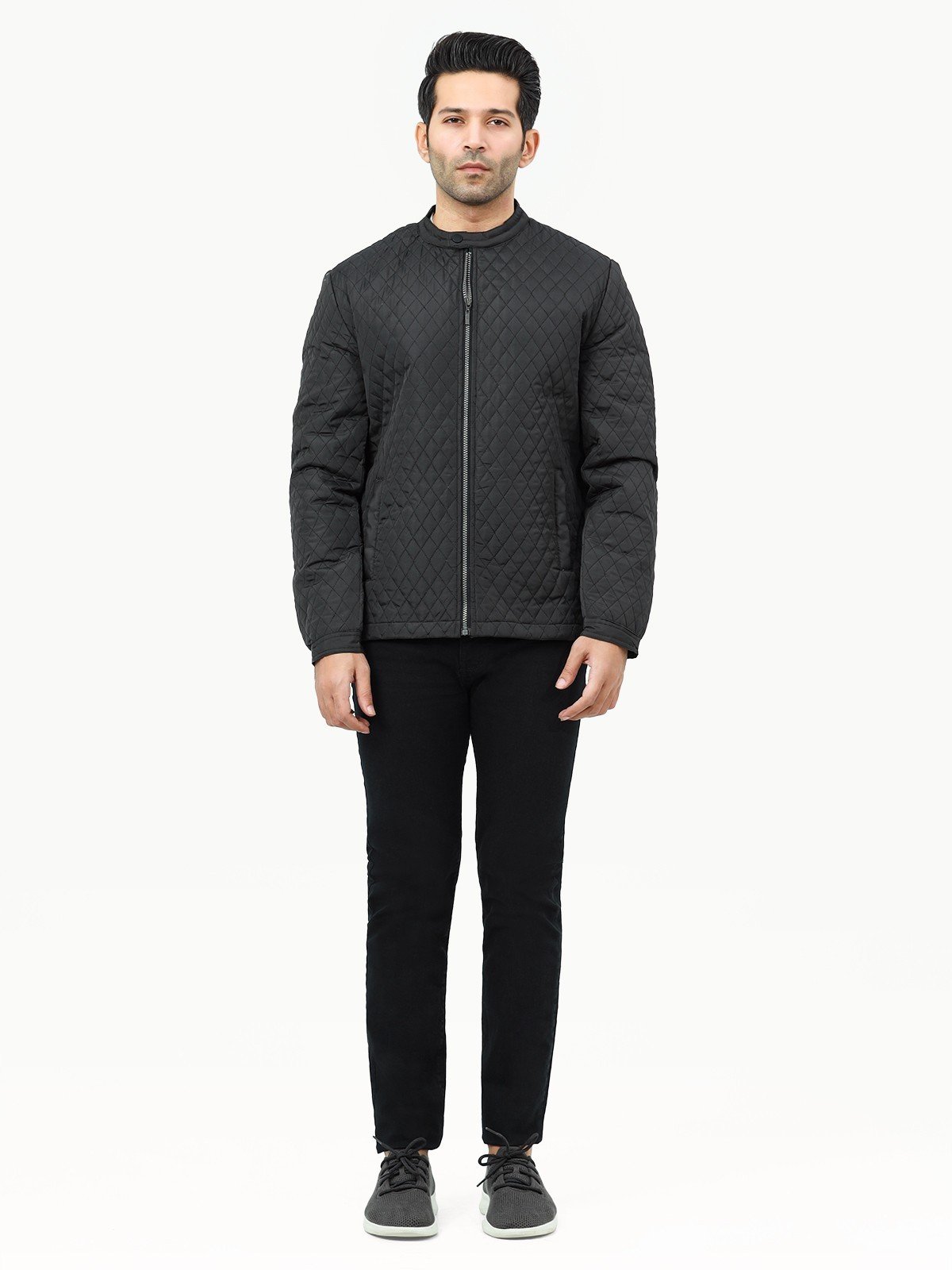 edenrobe Men's Black Jacket - EMTJ22-002 – edenrobe Pakistan