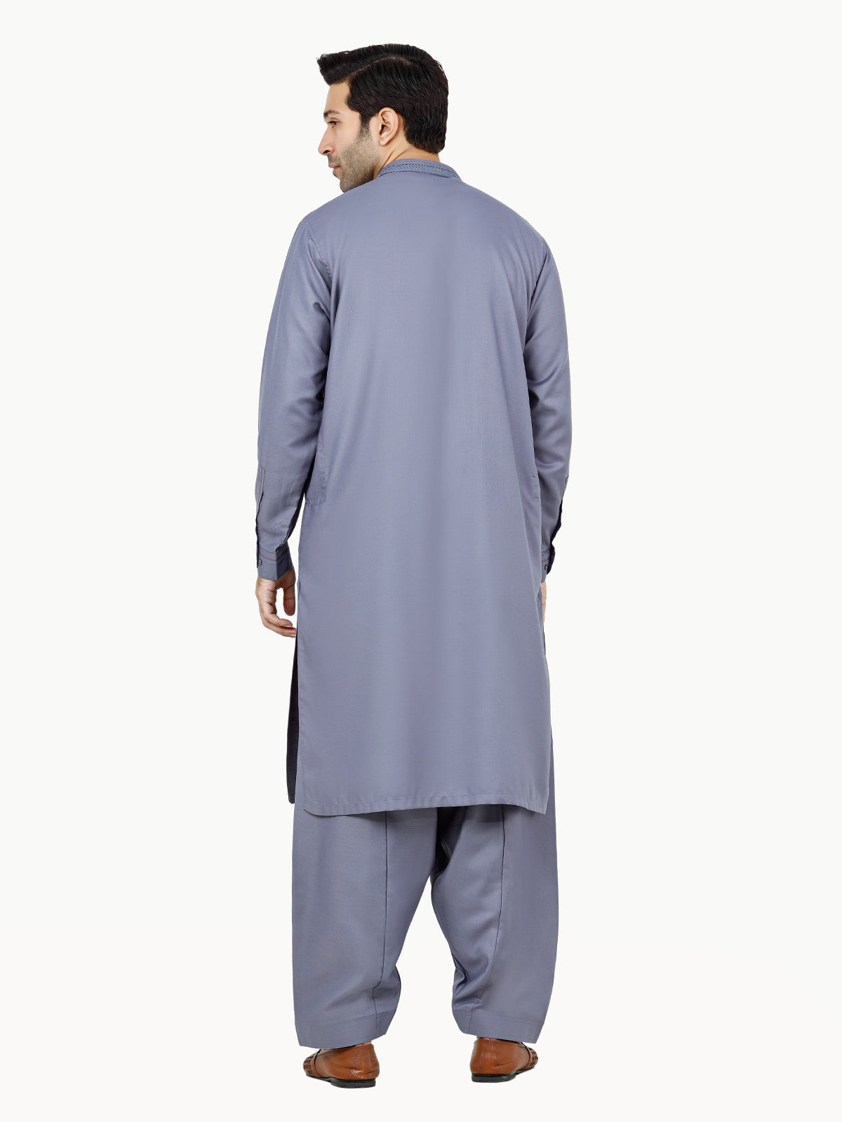 edenrobe Men's Dirty Blue Kurta Shalwar - EMTKS22S-40960 – edenrobe ...