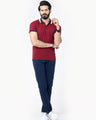 Men's Burgundy Polo Shirt - EMTPS22-005