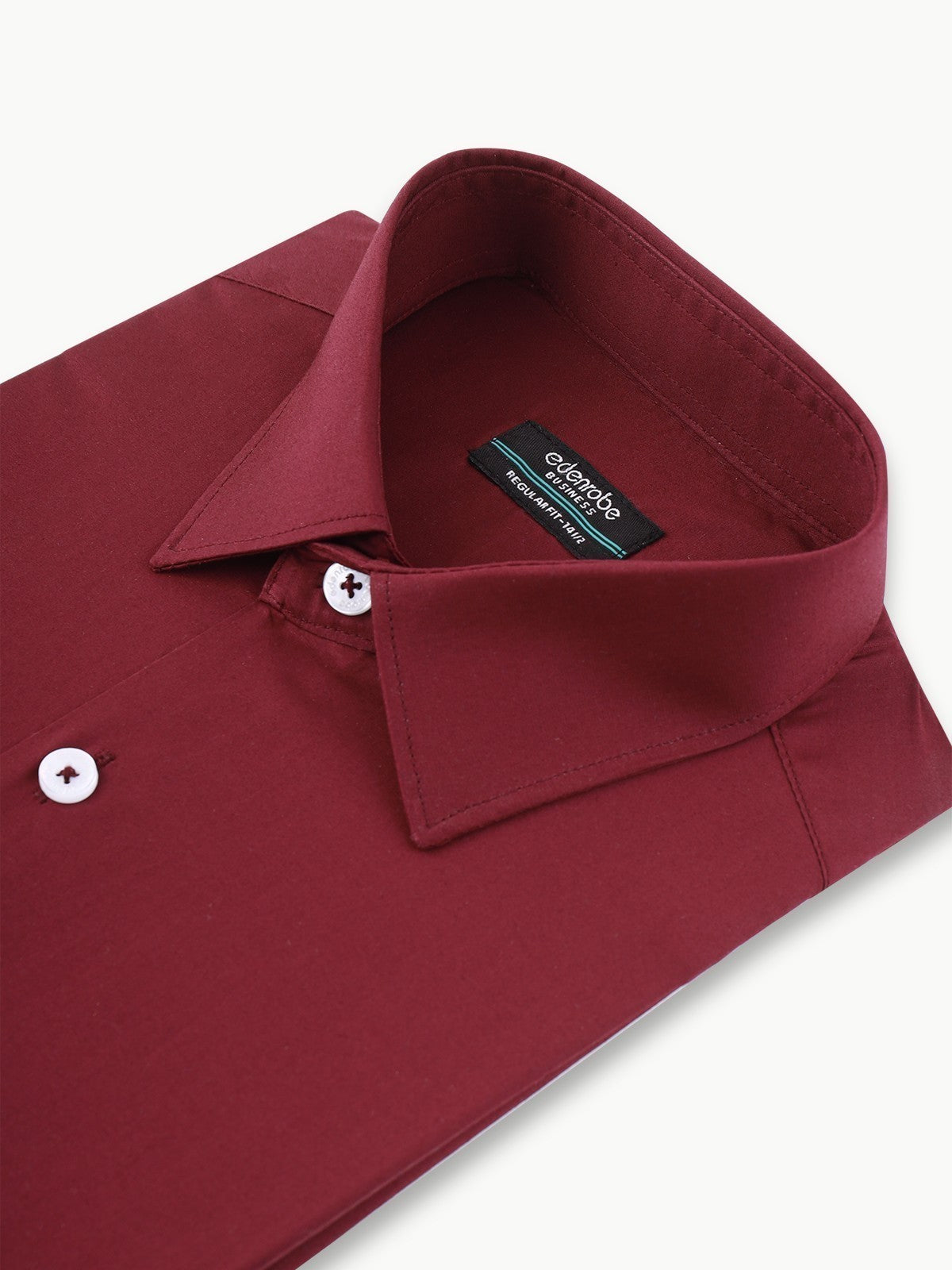 edenrobe Men's Dark Purple Shirt Plain - EMTSB22-112 - edenrobe Pakistan