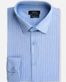 Men's Light Blue Striped Shirt - EMTSB21-067