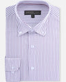 Men's White & Purple Striped Shirt - EMTSI21-50237