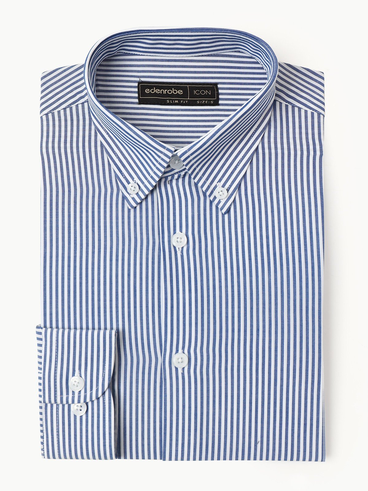 Men's Blue & White Striped Shirt - EMTSI22-50248