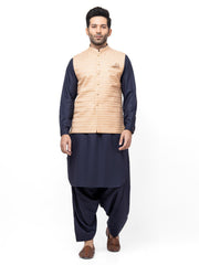 Men's Light Peach Waist Coat Ceremonial - EMTWCC21-106