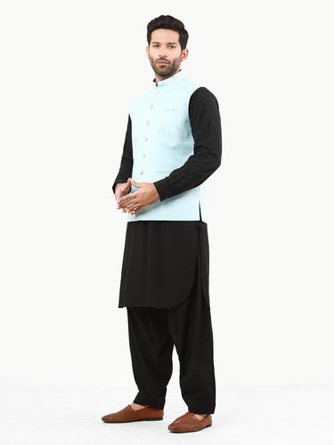 Men's Light Blue Waist Coat - EMTWC22-35809