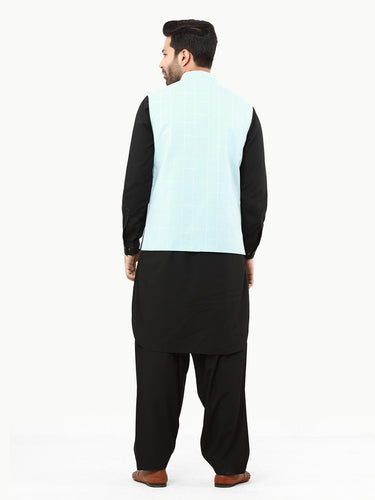 Men's Light Blue Waist Coat - EMTWC22-35809