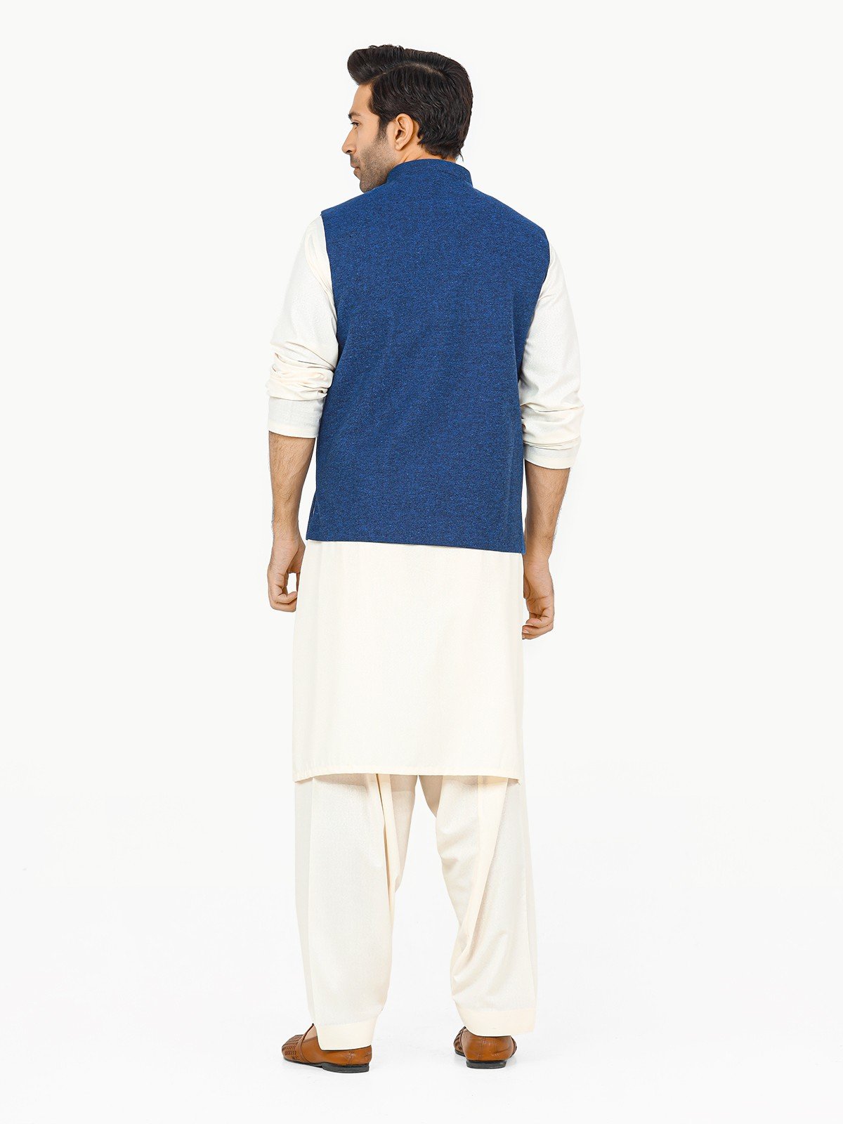 edenrobe Men s Blue Waist Coat EMTWC22 35826 edenrobe Pakistan