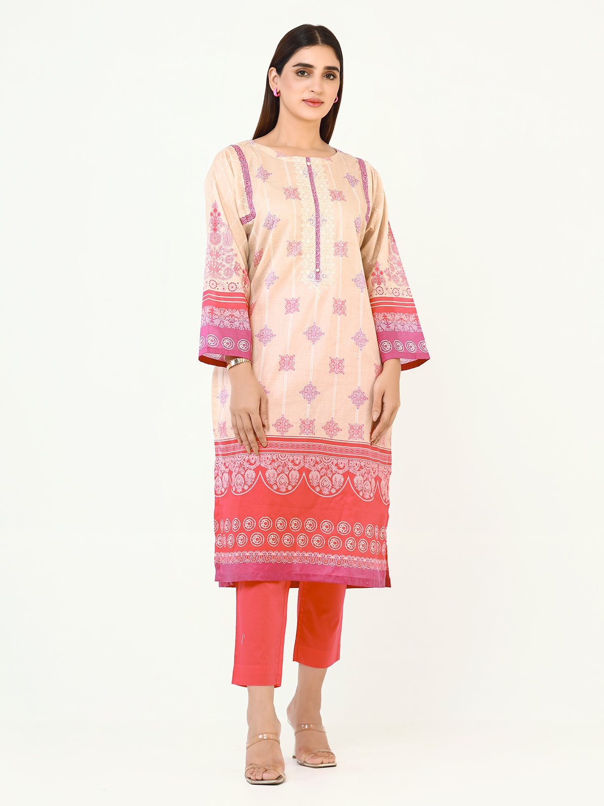 Pret 2Pc Embroidered Fawn Shirt Trouser - EWTKE22-67600 (2-Pcs)