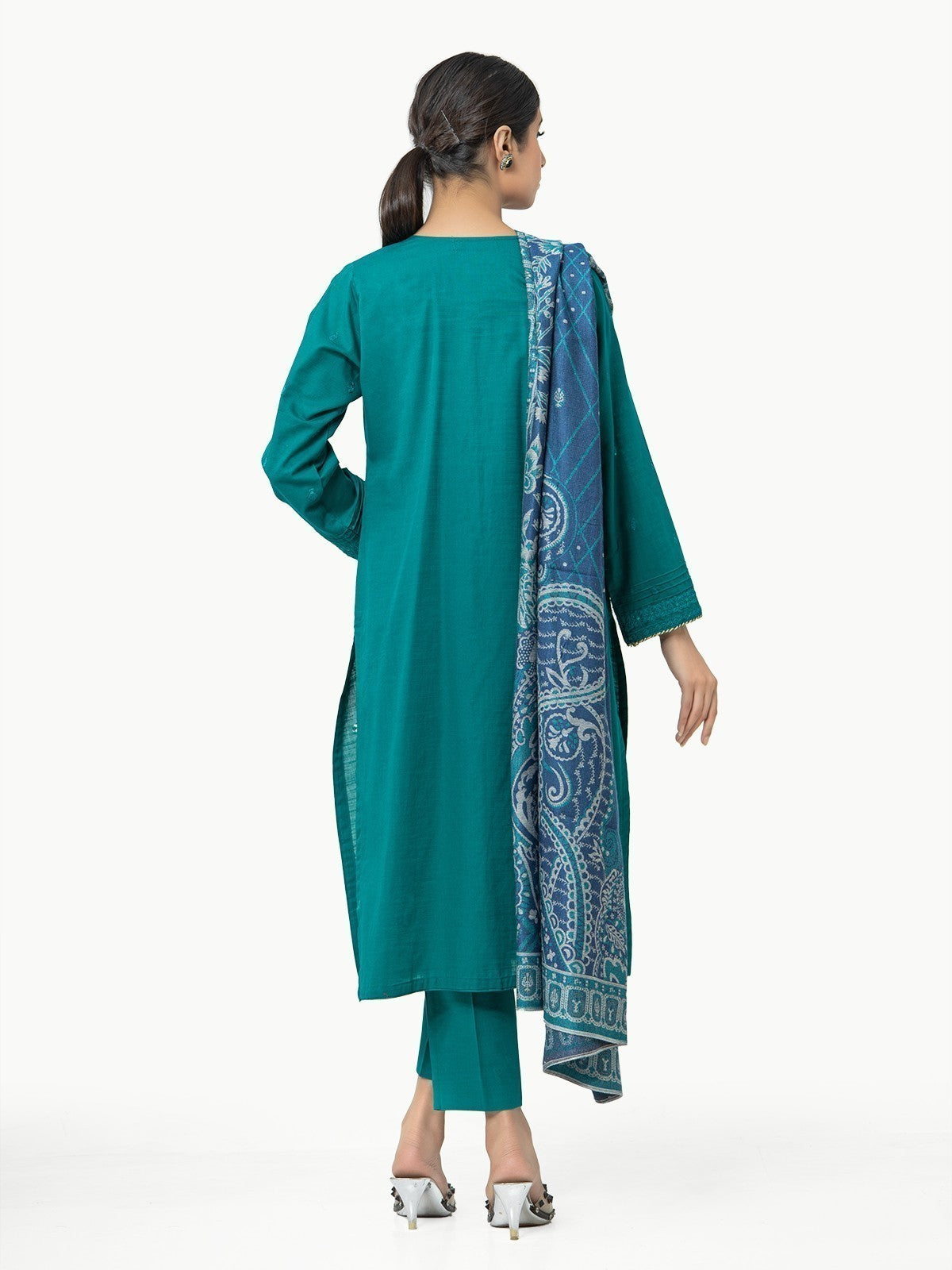 Pret 3Pc Embroidered Green Suit - EWTKE22-68075 (3P)