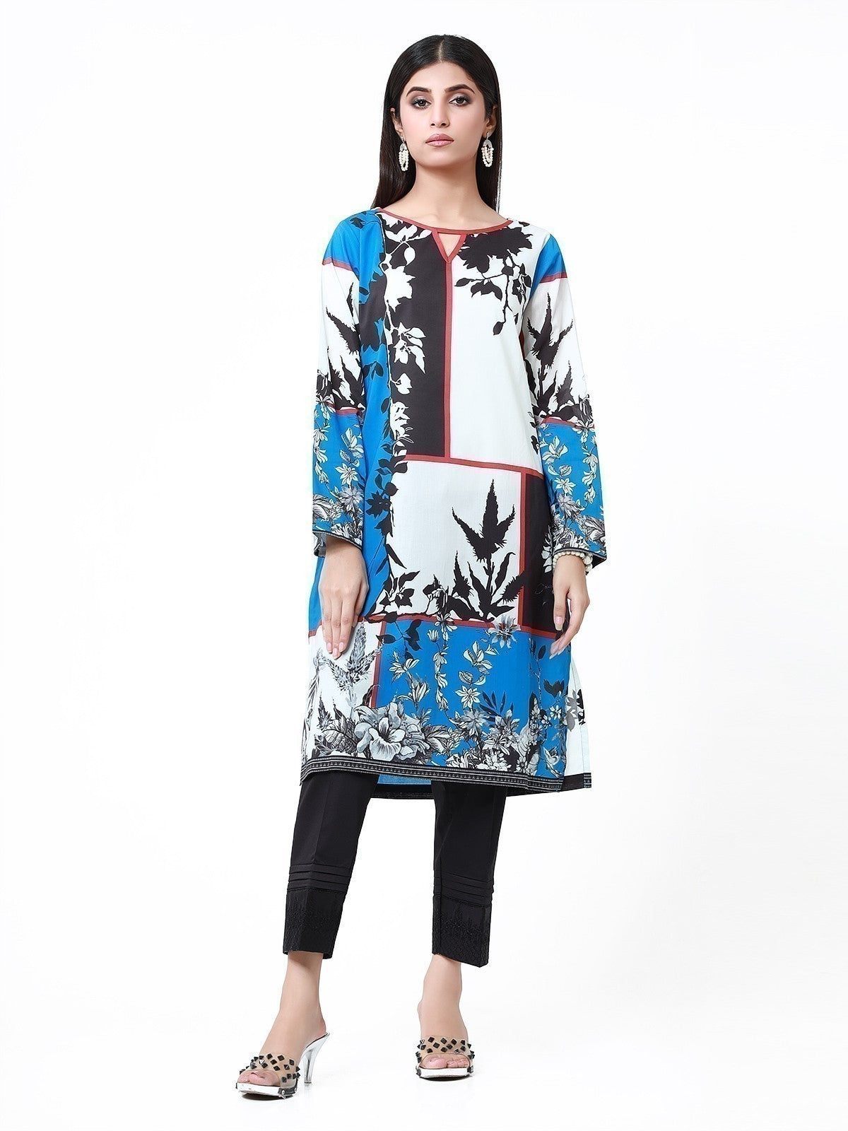 edenrobe Women's Multi Ready To Wear 1PC Cambric - EWTKP22-67766 ...