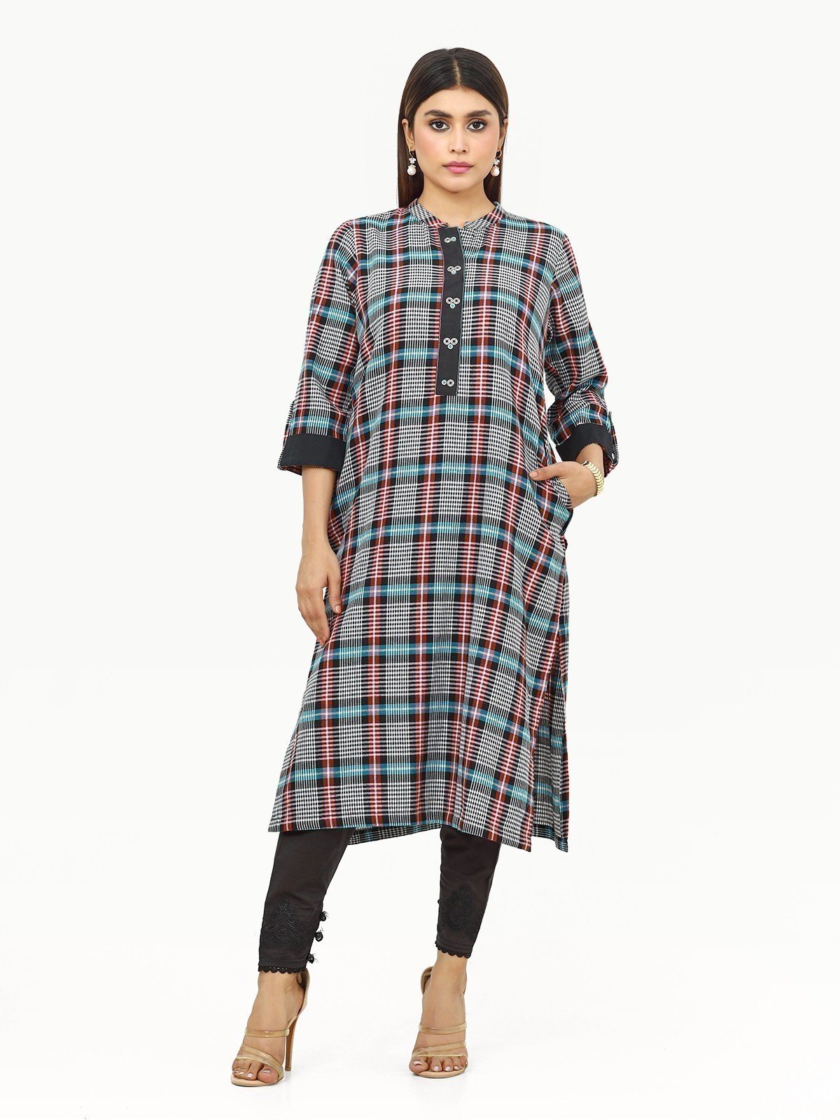 Cotton Kurti with Side and Front Slits YW3405