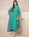 EWU22A1-23072S Unstitched Sea Green Printed Lawn 1 Piece