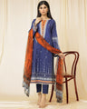 EWU22A2-23499S Unstitched Blue Printed Lawn 1 Piece