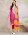 EWU22V1-23562 Unstitched Pink Embroidered Lawn 3 Piece