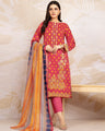 EWU22V1-23574 Unstitched Coral Embroidered Lawn 3 Piece
