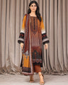 EWU22V10-25018 Unstitched Rust Embroidered Crepe 3 Piece