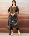 EWU22V12-25010 Unstitched Black Embroidered Khaddar 3 Piece