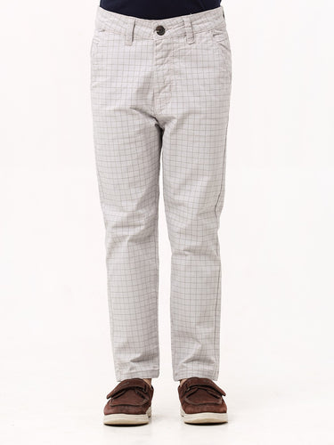 Boy's Light Grey Chino Pant - EBBCP23-010