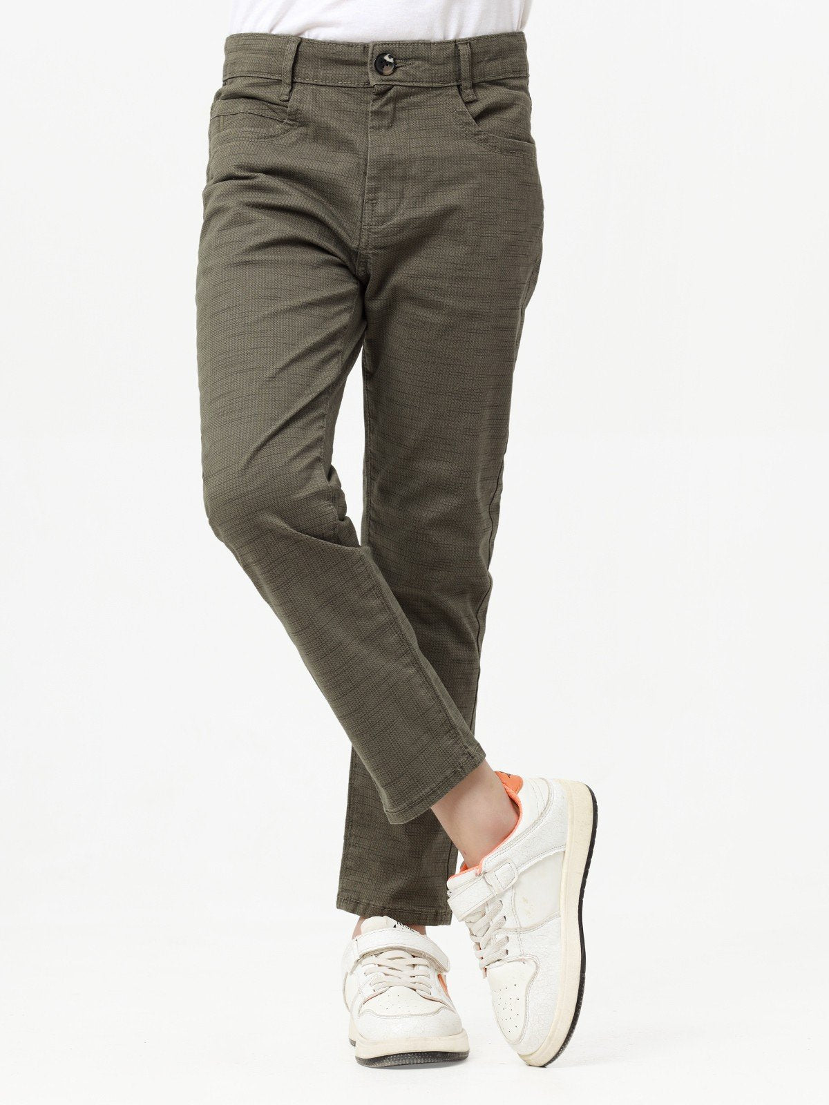 Boy's Olive Chino Pant - EBBCP23-027