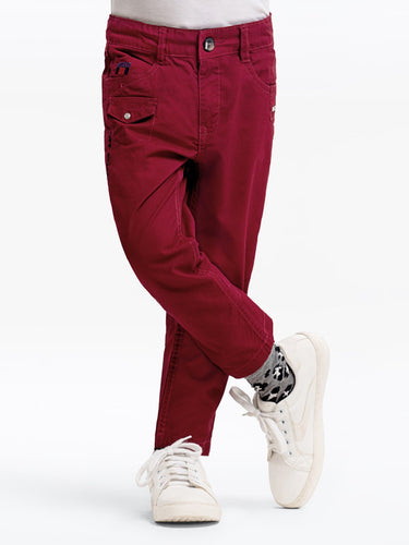 Boy's Maroon Chino Pant - EBBCP23-031