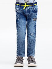 Boy's Mid Blue Denim Pant - EBBDP23-010