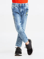 Boy's Sky Blue Denim Pant - EBBDP23-015