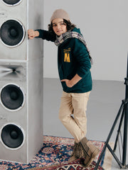 Boy's Bottle Green Hoodie - EBTH23-008