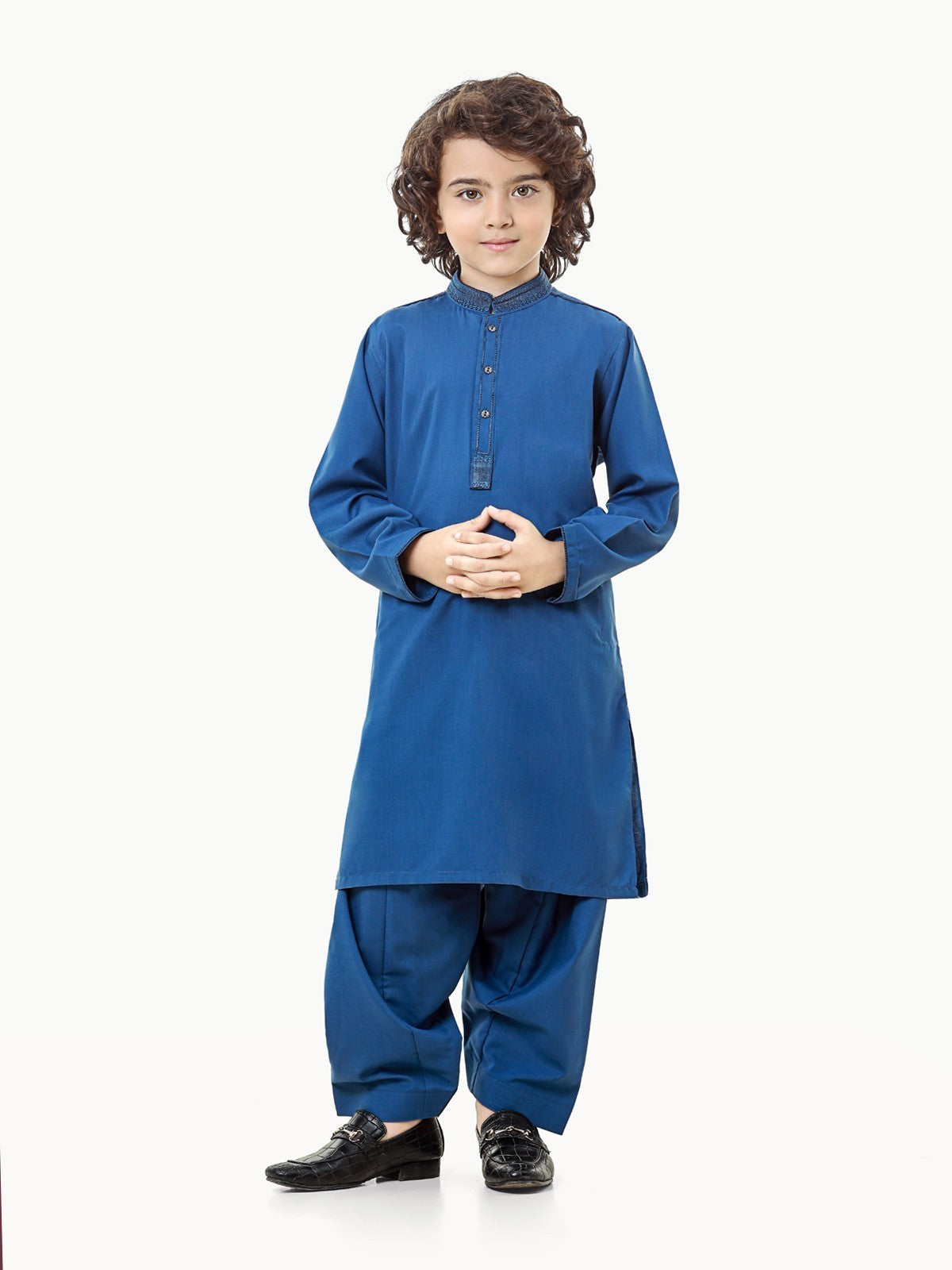Boy's Royal Blue Kurta Shalwar - EBTKS23-3831