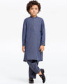 Boy's Steel Blue Kurta Shalwar - EBTKS23-3879