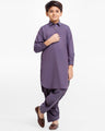 Boy's Purple Kurta Shalwar - EBTKS23-3894