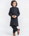 Boy's Charcoal Kurta Shalwar - EBTKS23-3901