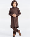 Boy's Brown Kurta Shalwar - EBTKS23-3903