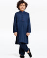 Boy's Navy Blue Kurta Shalwar - EBTKS23-3905