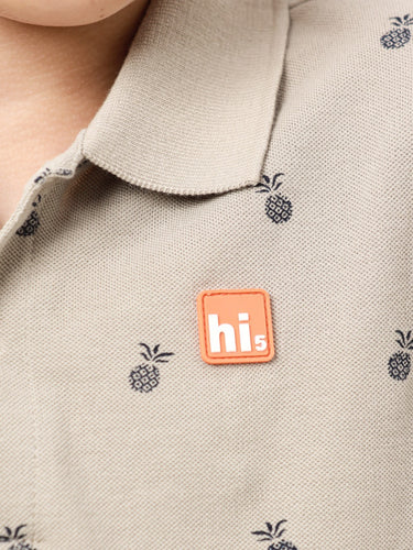 Boy's Beige Polo Shirt - EBTPS23-015