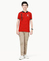 Boy's Red Polo Shirt - EBTPS23-030