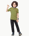 Boy's Blue & Yellow Polo Shirt - EBTPS23-033
