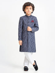 Boy's Light Navy Sherwani - EBTS22-34022