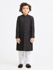 Boy's Black Sherwani - EBTS22-34025