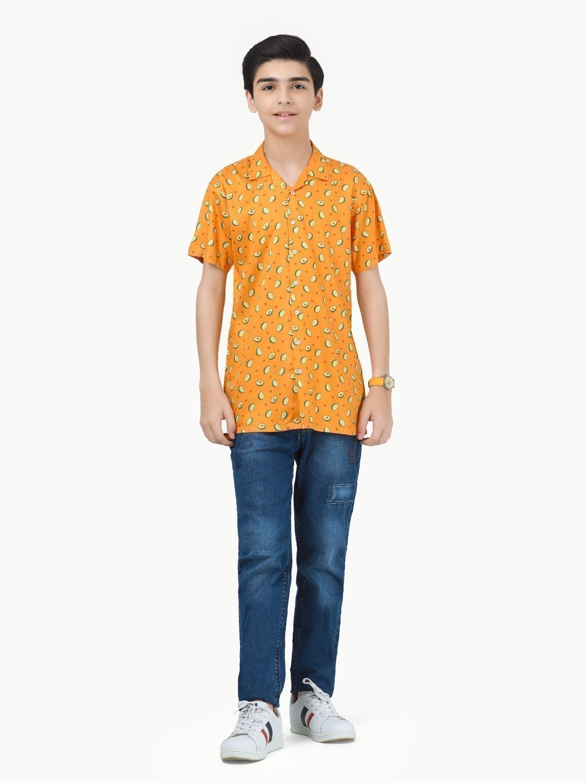 27431 edenrobe Boy's Orange Shirt - EBTS22-27431 – edenrobe Pakistan