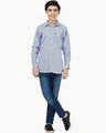 Boy's Blue & White Shirt - EBTS22-27433