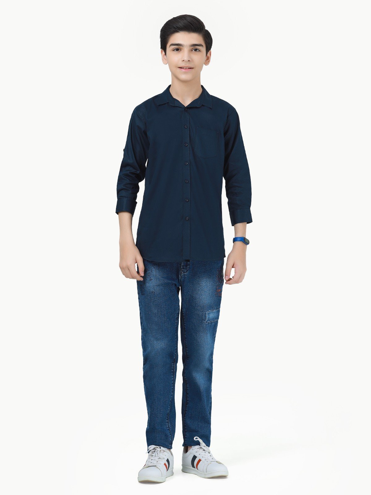 Boy's Navy Blue Shirt - EBTS23-27414