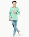 Boy's Mint Green Shirt - EBTS23-27429