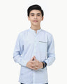 Boy's White & Blue Shirt - EBTS23-27436