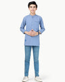 Boy's Mid Blue Shirt - EBTS23-27458
