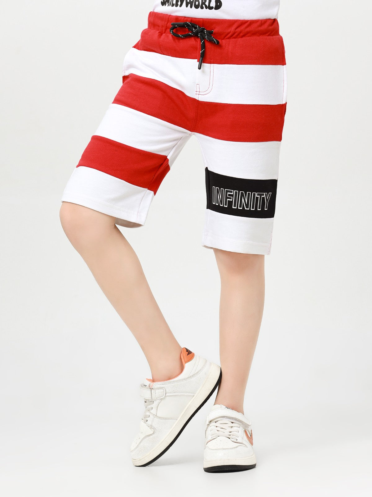 Boy's Red & White Shorts - EBBSK23-029