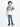 Boy's White & Blue T-Shirt - EBTTS23-028