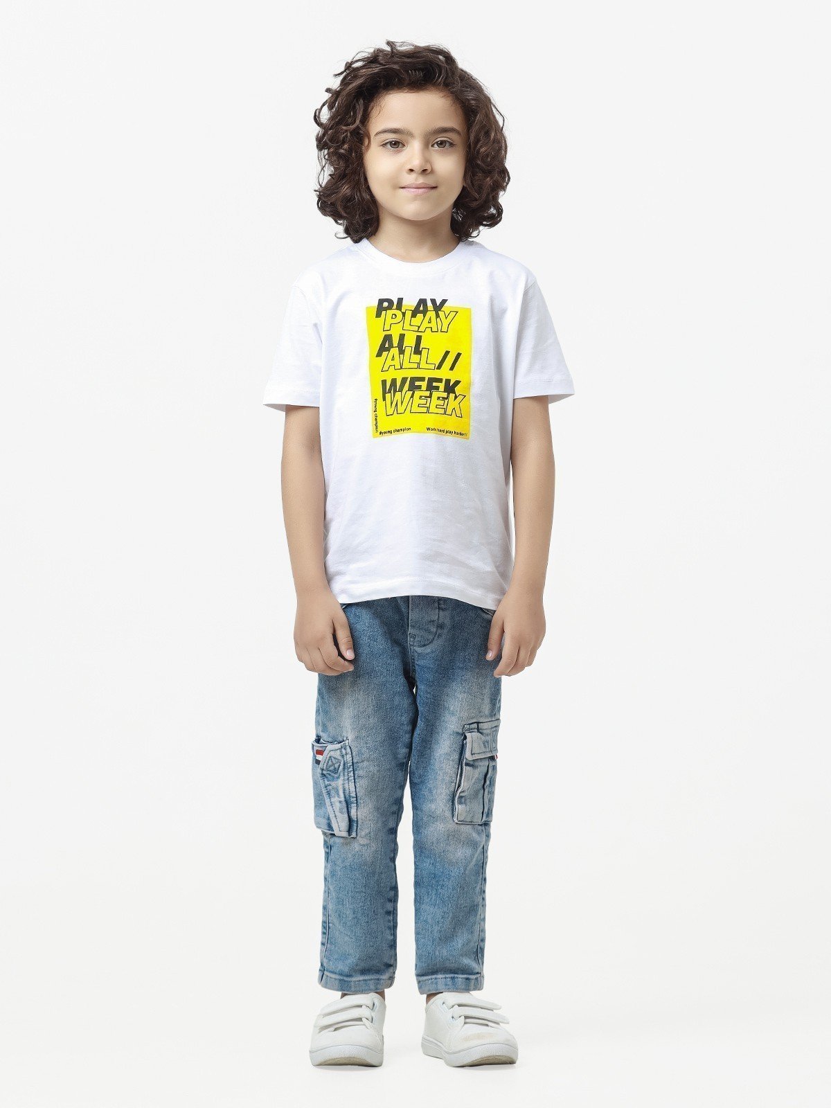 Boy's White T-Shirt - EBTTS23-040