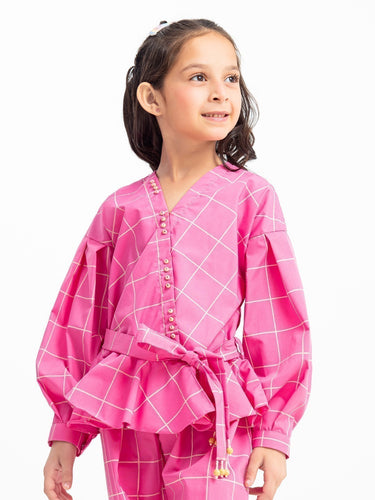 Girl's Pink Co-Ord Sets - EGTCS23-005